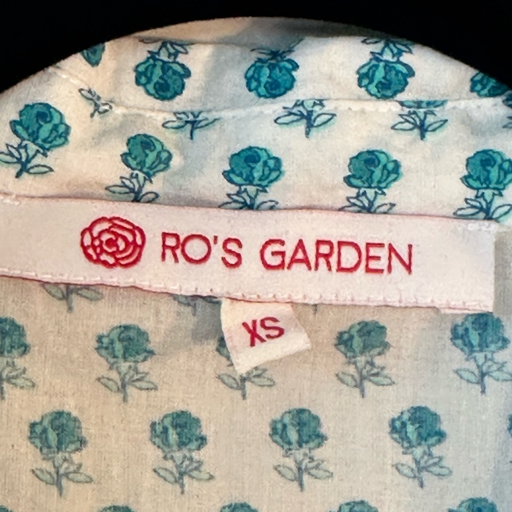 Tuckernuck Ro’s Garden Deauville Cotton Drop Waist Button Up Dress, Size XS - Picture 6 of 10